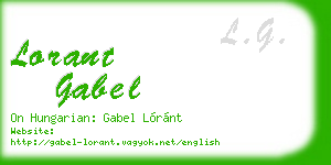 lorant gabel business card